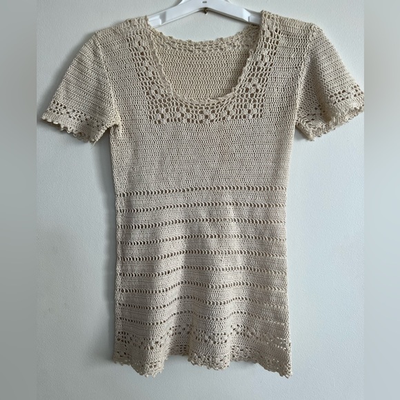 Vintage handmade pointelle sweater - Picture 6 of 6